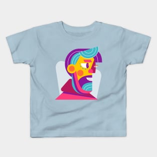 Abstract Portrait Shapes Person Kids T-Shirt